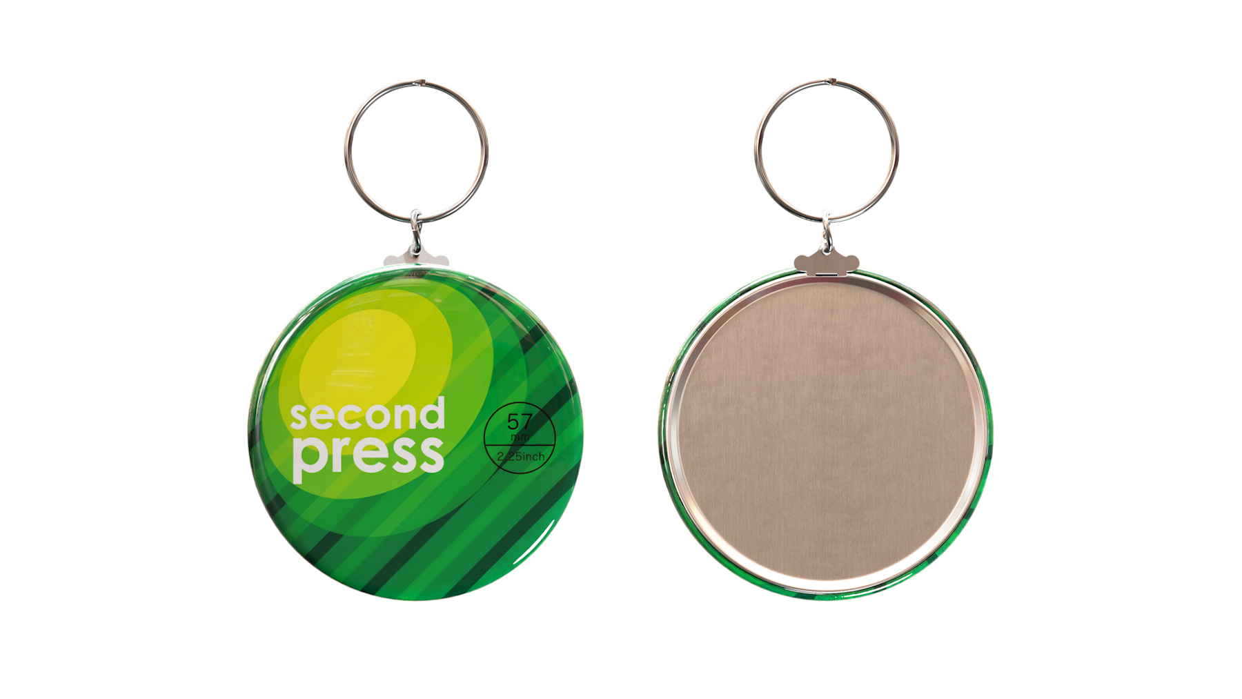 57mmキーホルダー缶バッジ | 缶バッジのセカンドプレス
